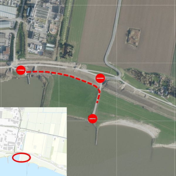 omleiding als pont niet vaart