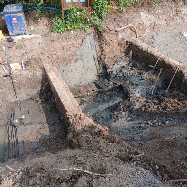 werkzaamheden kasteelmuur