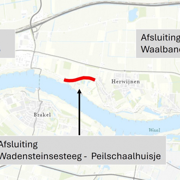 Afsluitingen op de dijk tijdens de bouwvak