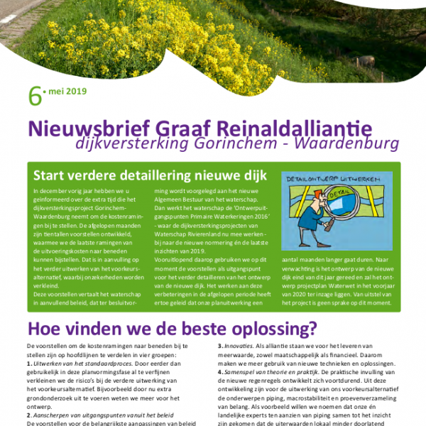Voorkant nieuwsbrief mei 2019