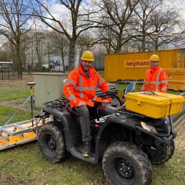 Quad om radarmetingen te doen